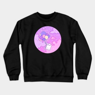 Up - Ghostie likes helium colorful balloons Crewneck Sweatshirt